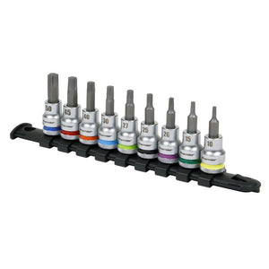 Sealey TRX-Star* Socket Bit Set 9pc 3/8" Drive - Platinum Series (Premier)