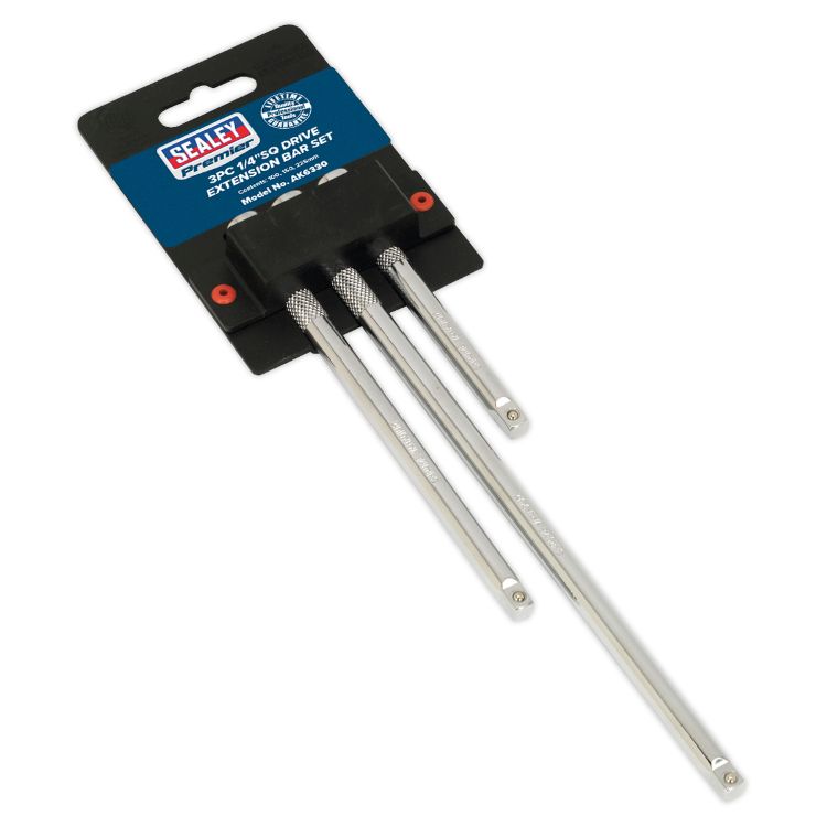 Sealey Extension Bar Set 3pc 1/4