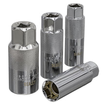 Load image into Gallery viewer, Sealey Magnetic Spark Plug Socket Set 4pc 3/8&quot; Drive

