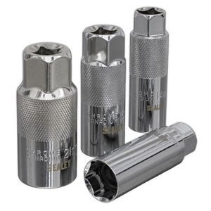 Sealey Spark Plug Socket Set 4pc 3/8" Drive