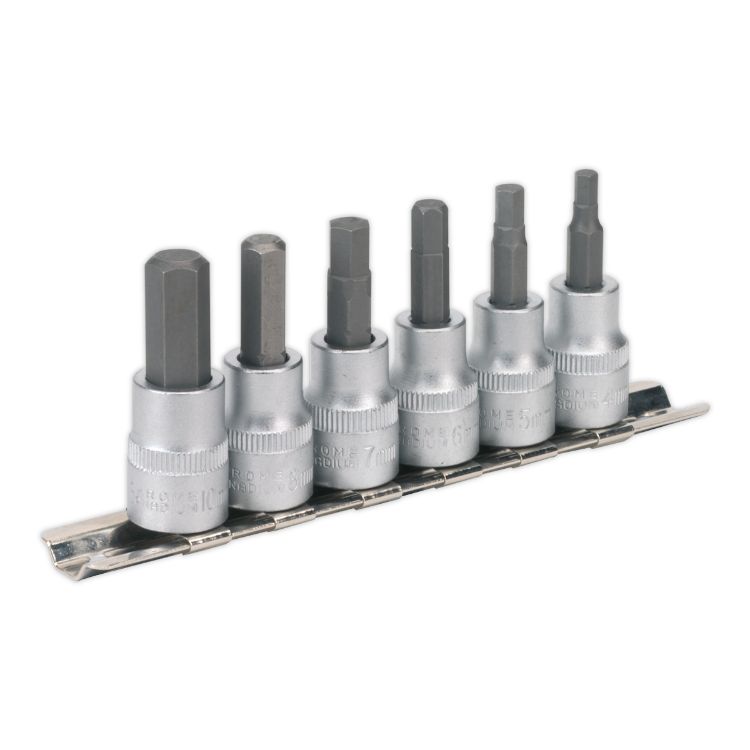 Sealey Hex Key Socket Bit Set 6pc 3/8