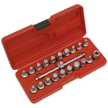 Load image into Gallery viewer, Sealey Oil Drain Plug Key Set 21pc 3/8&quot; Sq Drive
