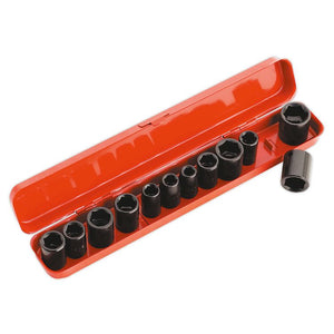 Sealey Impact Socket Set 12pc 3/8" Drive Metric/Imperial (Premier)