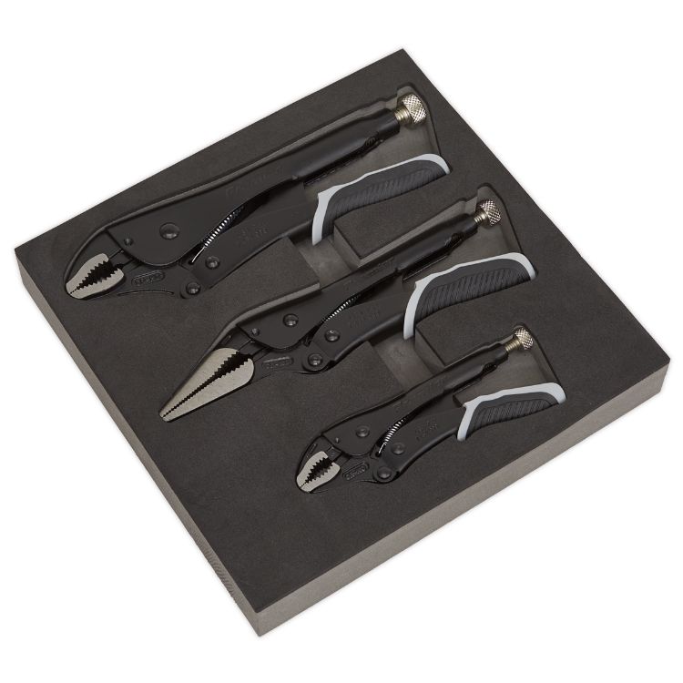 Sealey Locking Pliers Set 3pc Quick Release - Black Series (Premier)