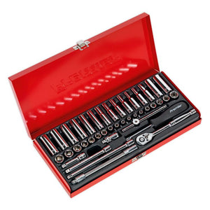 Sealey Socket Set 41pc 1/4" Drive 6pt WallDrive - Metric/Imperial (Premier)