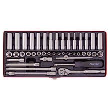 Load image into Gallery viewer, Sealey Socket Set 41pc 1/4&quot; Drive 6pt WallDrive - Metric/Imperial (Premier)
