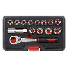 Load image into Gallery viewer, Sealey Socket Set 14pc Go-Through Low Profile WallDrive Metric (Premier)
