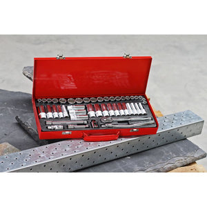 Sealey Socket Set 45pc 3/8" Drive 6pt WallDrive - Metric/Imperial (Premier)