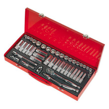 Load image into Gallery viewer, Sealey Socket Set 45pc 3/8&quot; Drive 6pt WallDrive - Metric/Imperial (Premier)
