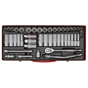 Sealey Socket Set 45pc 3/8" Drive 6pt WallDrive - Metric/Imperial (Premier)