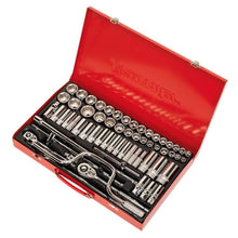Load image into Gallery viewer, Sealey Socket Set 64pc 3/8&quot; &amp; 1/2&quot; Sq Drive 6pt WallDrive - Metric/Imperial (Premier)
