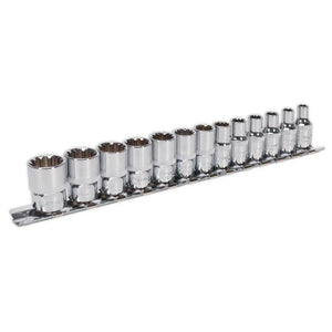Sealey Socket Set 13pc 1/4" Drive Total Drive (Premier)