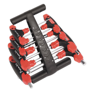 Sealey Ball-End Hex Key Set 8pc T-Handle Metric - Storage Stand (Premier)