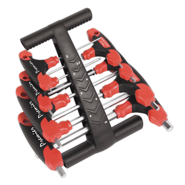 Sealey Ball-End Hex Key Set 8pc T-Handle Metric - Storage Stand (Premier)