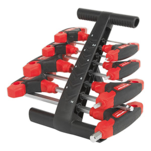 Sealey Ball-End Hex Key Set 8pc T-Handle Metric - Storage Stand (Premier)