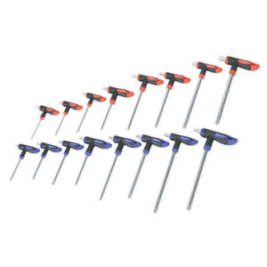 Sealey T-Handle TRX-Star* & Hex Key Set 16pc (Premier)