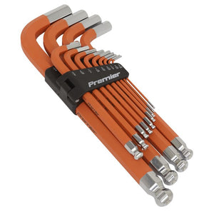 Sealey Jumbo Ball-End Hex Key Set 13pc Anti-Slip - Imperial (Premier)