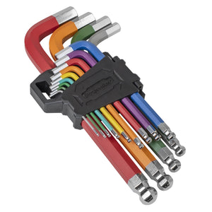 Sealey Ball-End Jumbo Hex Key Set 13pc Colour-Coded (Premier)