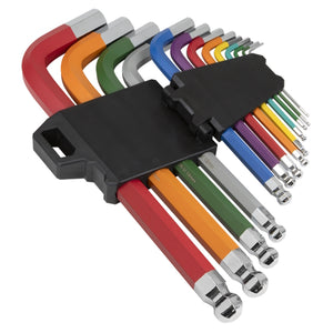Sealey Ball-End Jumbo Hex Key Set 13pc Colour-Coded (Premier)