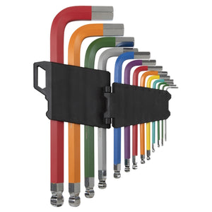 Sealey Ball-End Jumbo Hex Key Set 13pc Colour-Coded (Premier)