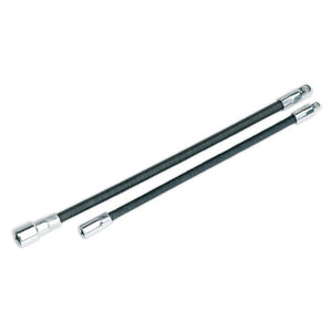 Sealey Flexible Extension Adaptor Set 2pc 1/4"Sq x 254mm & 3/8"Sq x 305mm (Premier)