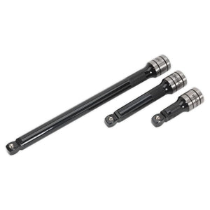 Sealey Wobble/Rigid Extension Bar Set 3pc 1/2" Drive Black Series (Premier)