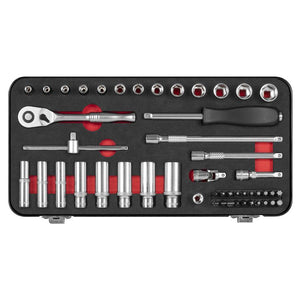 Sealey Socket Set 49pc 1/4" Drive Platinum Series (Premier)