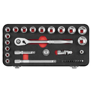 Sealey Socket Set 31pc 3/8" Drive Premier Platinum Series