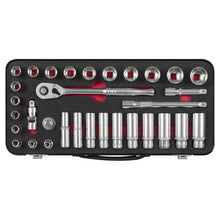 Load image into Gallery viewer, Sealey Socket Set 32pc 3/8&quot; Drive Premier Platinum Series
