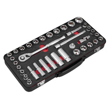 Load image into Gallery viewer, Sealey Socket Set 37pc 3/8&quot; Drive Metric/Imperial Premier Platinum Series
