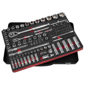 Sealey Socket Set 108pc 1/4" & 1/2" Sq Drive - Premier Platinum Series
