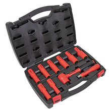 Load image into Gallery viewer, Sealey Insulated Socket Set 10pc 1/2&quot; Drive 6pt WallDrive - VDE Approved (Premier)
