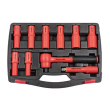 Load image into Gallery viewer, Sealey Insulated Socket Set 10pc 1/2&quot; Drive 6pt WallDrive - VDE Approved (Premier)
