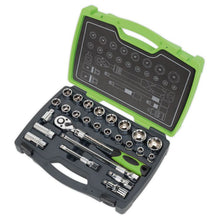 Load image into Gallery viewer, Sealey Socket Set 26pc 1/2&quot; Drive 6pt WallDrive 72-Tooth Metric (Premier)
