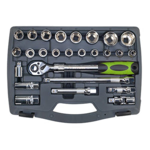 Sealey Socket Set 26pc 1/2" Drive 6pt WallDrive 72-Tooth Metric (Premier)