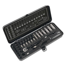 Load image into Gallery viewer, Sealey Socket Set 32pc 1/4&quot; Drive 6pt WallDrive Metric Black Series (Premier)
