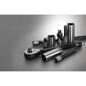 Sealey Socket Set 32pc 1/4" Drive 6pt WallDrive Metric Black Series (Premier)