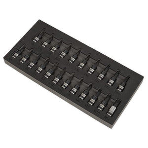 Sealey TRX-Star*/Hex/Spline Socket Bit Set 22pc 3/8" Drive Black Series (Premier)