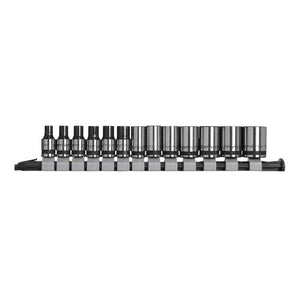 Sealey Socket Set 13pc 1/4" Drive Metric - Black Series (Premier)