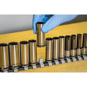 Sealey Socket Set Deep 12pc 3/8" Drive Metric - Black Series (Premier)