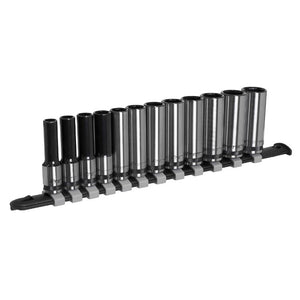 Sealey Socket Set Deep 12pc 3/8" Drive Metric - Black Series (Premier)