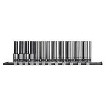 Load image into Gallery viewer, Sealey Socket Set Deep 12pc 3/8&quot; Drive Metric - Black Series (Premier)
