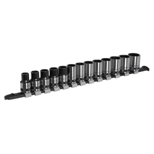 Sealey Socket Set 13pc 1/2" Drive Metric - Black Series (Premier)