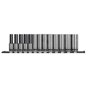 Sealey Socket Set Deep 13pc 1/2" Drive Metric - Black Series (Premier)