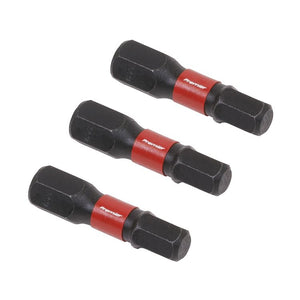 Sealey Hex 5mm Impact Power Tool Bits 25mm - 3pc (Premier)