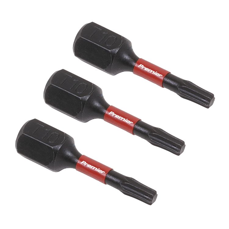 Sealey TRX-Star* T10 Impact Power Tool Bits 25mm - 3pc (Premier)