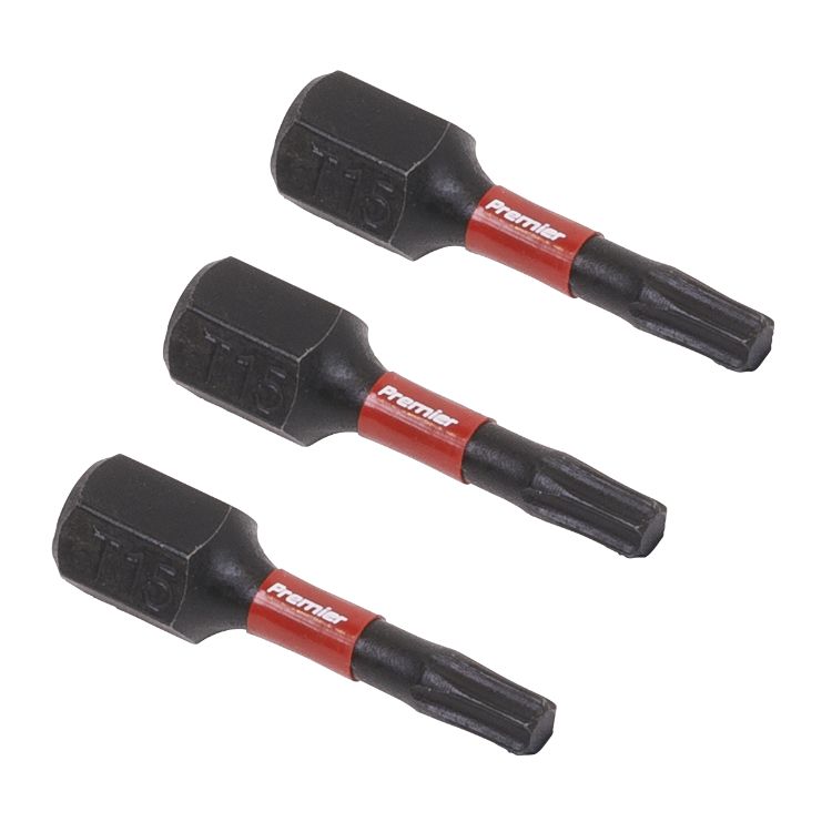Sealey TRX-Star* T15 Impact Power Tool Bits 25mm - 3pc (Premier)