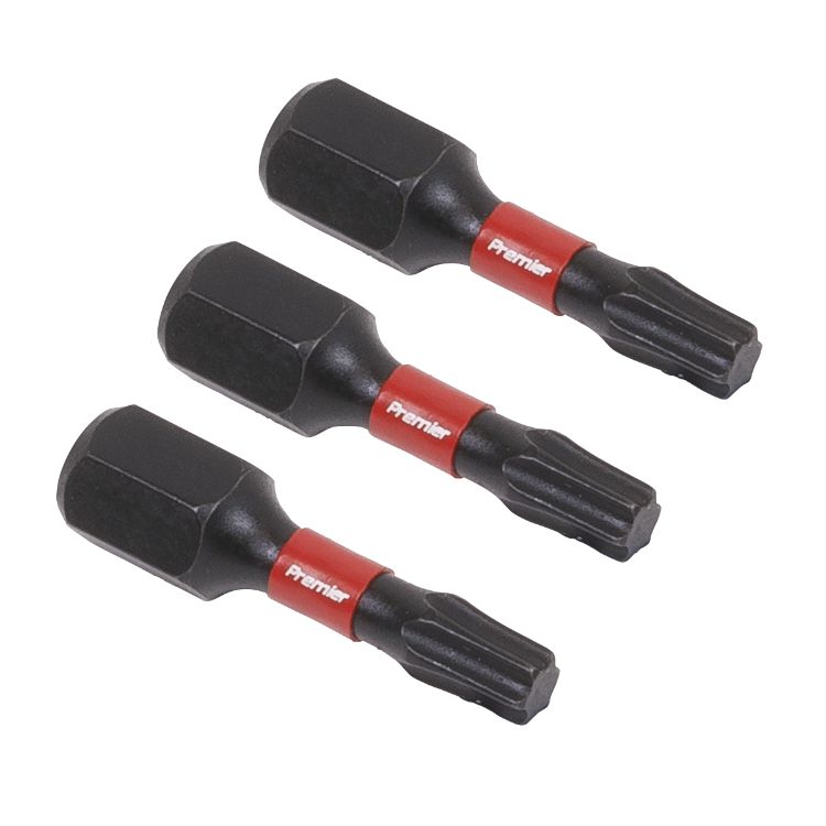 Sealey TRX-Star* T20 Impact Power Tool Bits 25mm - 3pc (Premier)