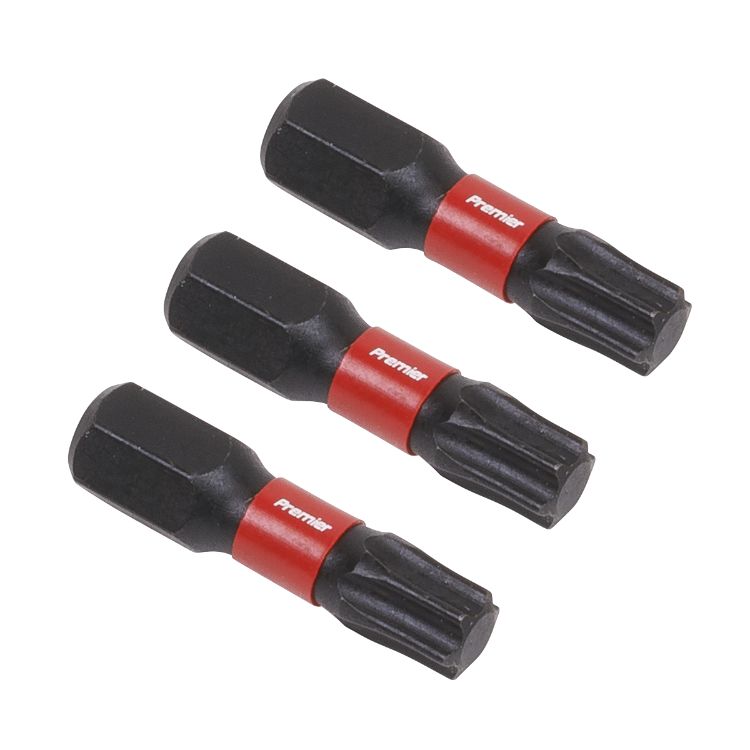 Sealey TRX-Star* T30 Impact Power Tool Bits 25mm - 3pc (Premier)
