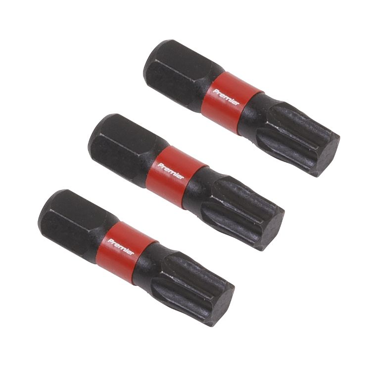 Sealey TRX-Star* T40 Impact Power Tool Bits 25mm - 3pc (Premier)